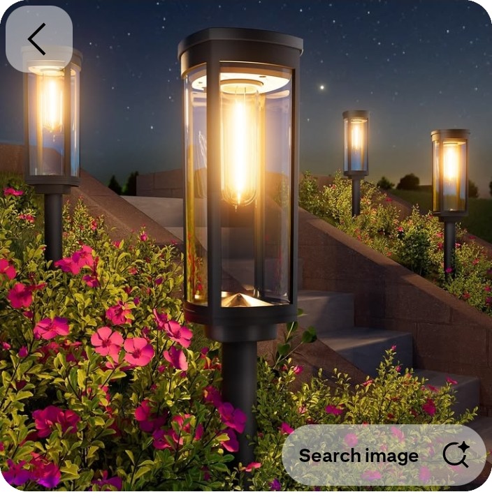 BITPOTT 8-Pack Solar Pathway Lights for Outdoor Spaces