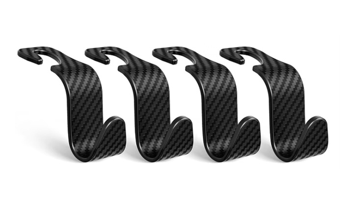 4-Pack Car Headrest Hooks for Easy Car Organization