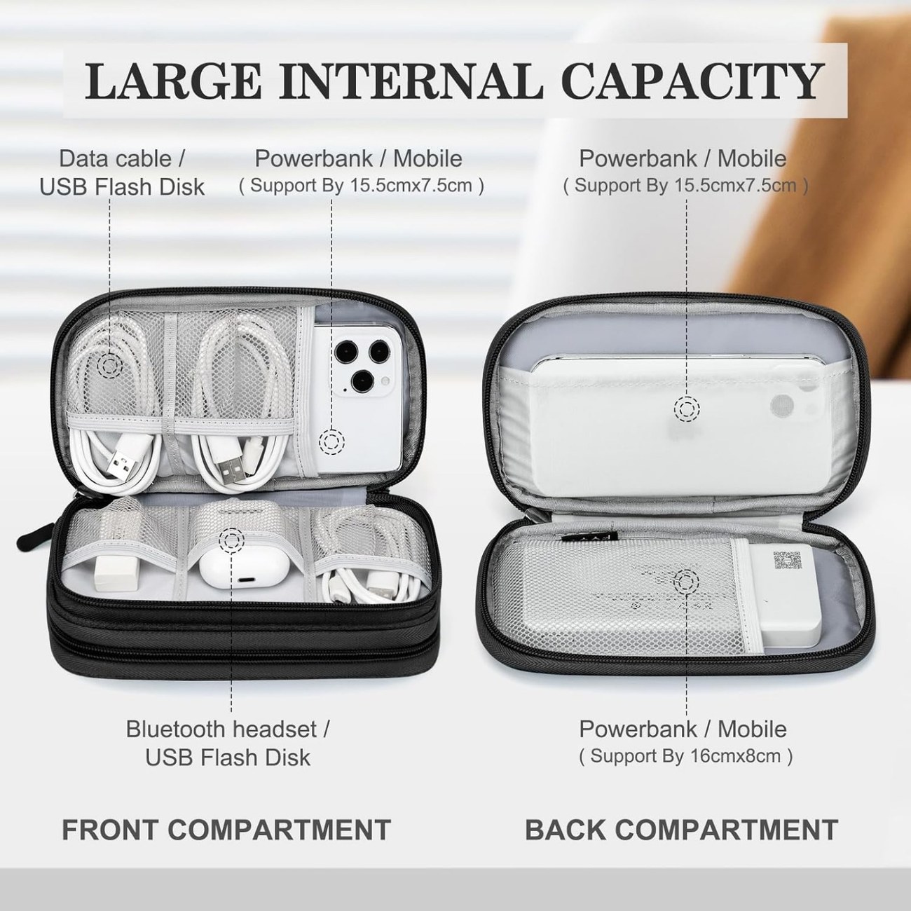 FYY Travel Tech Organizer for Cables, Chargers and Accessories