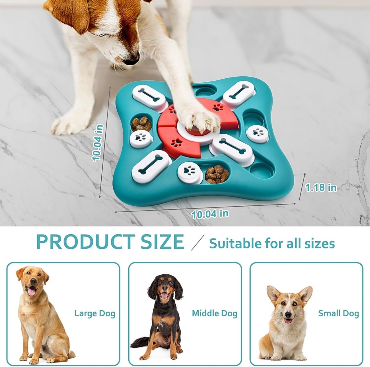 PETSTA Dog Puzzle Toy for Treat-Dispensing Enrichment